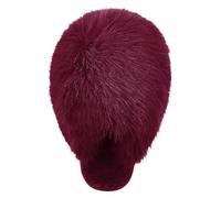 ThiCc Women's Cozy Faux Fur House Slippers - Fluffy Plush Solid Color Closed Toe Flat Warm Slipper Shoes Non-Slip Sole Slip on For Home Bedroom Indoor Outdoor Winter Comfort (Wine,36-37)