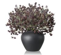 Thiccywoov 10 Pcs Plum Fall Faux Berry Stems for Vase Realistic, Artificial Sedum Branches Picks Spray for DIY Holiday Farmhouse Home Mantel Harvest Decorations (16 Inch)