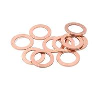 Thick 0.5mm Brass Copper Sealing Boat Crush Washer Flat Gasket Ring Sump Plug M3 M4 M5 M7 M8 M11 M12 M18 M20 M22 M25 M30 M42(M4x6x0.5,10Pcs)