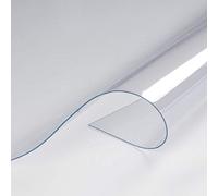 Thick 0.5mm Clear Vinyl PVC Sheeting Flexible Transparent Canopy Fire FR UV Cold Crack Resistant Outdoor Windows Boat Covers (1 Metre)