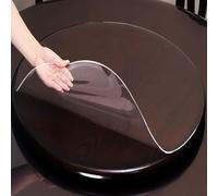 Thick 1.5mm Clear PVC Tablecloth - Waterproof Protector for Kitchen, Dining Room, Custom Fit Plastic Table Cover 81CM