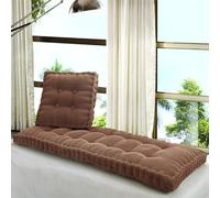 Thick 10cm Cushioned Bench Pad Rectangular Sofa Cushion for Indoor/Outdoor Use Brown 55x155cm Perfect for 1-3 Seater Benches Comfortable Chair CushionSeat Cover