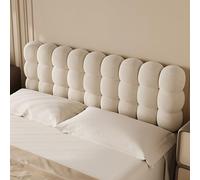 Thick 13cm Headboard Cushion Pillows for Double Bed Padded Wall Panels for Anti-Collision Reading & Bed Rest Support (120x60x13cm Milk Tea Color)