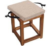 Thick 2/3-Inch Memory Foam Dining Chair Cushions - Non-Slip Tie-On Pads in 12x12, 14x14, 16x16 Sizes with Removable Covers for Kitchen Stools (Color 10, 30x30x5cm)