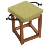 Thick 2/3-Inch Memory Foam Dining Chair Cushions - Non-Slip, Tie-On Pads in 12x12, 14x14, 16x16 Sizes with Removable Covers for Kitchen Stools (Color 11, 25x25x5cm)