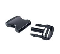 Thick 2 Inch Flat Plastic Black Buckle - Pack of 4 - Adjustable Quick Side Release - No Sewing Needed Clips - Heavy Duty Snaps as a Replacement Tool for Nylon Straps, Webbing, Backpacks, Fanny Packs