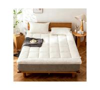 Thick 2 Inch King Size Mattress Topper 100% Cotton Filling Cloud-Like Soft Bed Topper Queen Plush Feel Mattress Pad Ventilated Breathable Design(Queen-150 * 200cm)