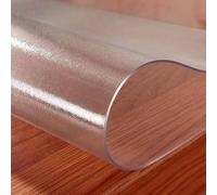 Thick 2mm Clear PVC Table Cover Waterproof & Oil-Resistant Ideal for Kitchen Cabinets Desks Dining Tables Wood Furniture Protection