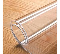 Thick 2mm Large Floor Protector Mat Clear Wood Tile Floor Protector Mat for Living Room Office Bedroom PVC Wipeable Smooth Chair Mat for Pet Coffee Table Kitchen Pad Grime Proof Easy to Cut(90x200cm)