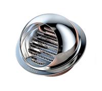 Thick 304 Stainless Steel Air Vent, Round Louvered Grille Cover with Mesh | Bird and insect protection，Prevents wind and rain backflow，Screws + Snap-fit clips，Decorate the wall