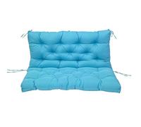 Thick 4" Outdoor Swing Cushion Replacement - Overstuffed 2-3 Seat Patio Bench Cushion with Ties for Comfortable Porch, Garden, Backyard Furniture, Loveseat Seat Pads
