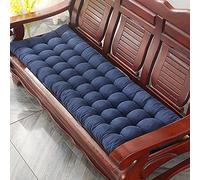 Thick 48x155cm Blue Garden Bench Cush Soft Seat Pad with Fixing Ties Perfect for 2 3 & 4 Seater Benches Ideal for Outdoor & Indoor Chaise Swing Chairs