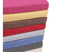 Thick 5cm Anti-Slip Bench Cushion Linen Sun Lounger Replacement Pad Removable Cover for Patio Pool Deck Lawn - Dark Grey 16x24 Inches