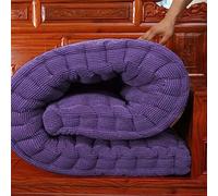 Thick 8cm Bench Cushion Pad for 2/3 Seater Indoor & Outdoor Long Garden Seat Cushion for Home Dining Patio Swing 100/120cm Purple (45x45cm)