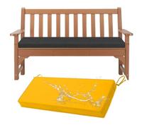 Thick 8cm Waterproof Outdoor Bench Cushion Non-Slip Comfort Pad for Swing Garden Furniture Stylish Tubino Pattern Yellow 160x60x8cm Perfect for Patio & Deck