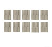 Thick ABS Wall Decal Backsplash Tiles 2.5mm Waterproof Sticker for Kitchen Bathroom Quick Install Green 10 Units(YJC0232)