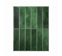 Thick ABS Wall Decal Backsplash Tiles 2.5mm Waterproof Sticker for Kitchen Bathroom Quick Install Green 10 Units(YJC0177)