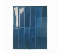 Thick ABS Wall Decal Backsplash Tiles 2.5mm Waterproof Sticker for Kitchen Bathroom Quick Install Green 10 Units(YJC0180)