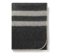 Thick Alpaca Wool Blanket Heavyweight for Camping Outdoors or Using Indoors | Soft Peruvian Alpaca Wool Blankets (Dark Gray - Soft Gray Stripes, Twin)