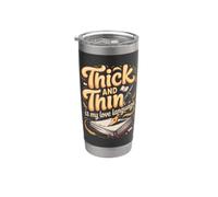 Thick and Thin is My Love Language Calligraphy Lettering Ink Stainless Steel Insulated Tumbler