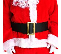 Thick Black Belt for Fancy Dress Costumes - Leather Look Santa/Pirate Belt Accessory - XXLarge