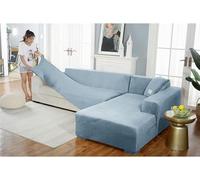 Thick Black Sofa Cover Protector for 1 4 Seater Couches Fur Slipcover Stretch Fit for 90 140cm Sofas & Easy to Clean Perfect for Home Décor