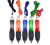 Thick-Bodied Ballpoint Pens with and Push Mechanism Hanging Rope Handwriting Writing Tools Colorful Pen