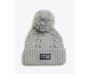 Thick cable knit beanie women Superdry Gris TU