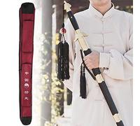 Thick Canvas Sword Carrying Bag Durable Shoulder Bag for Kung Fu Training Dark Red 41.3 Inch (Dark Red)