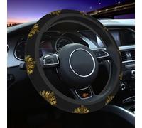 Thick Car Steering Wheel Protector Golden Britain British Flag Cars Accessory Sports Inner Ring Wheels Cover For Auto, Suv, Cars