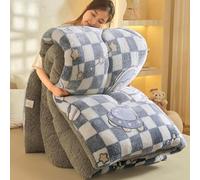 Thick Cashmere Blanket, Ultra Soft Milk Velvet Fabric, Warm All-Season Quilted Duvet, Contemporary Design
