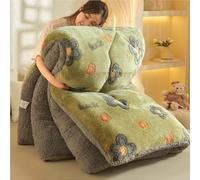 Thick Cashmere Blanket, Ultra Soft Milk Velvet Fabric, Warm All-Season Quilted Duvet, Contemporary Design