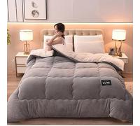 Thick Cashmere Blanket - Warm and Breathable Winter Comforter, Lamb Velvet Fabric, Ideal for Single and Double Beds