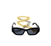 Thick Cat-Eye Sunglasses with Gold Studs - female - Stella McCartney - Sunglasses - Black - 54 MM - Accessories 54 MM