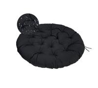 Thick Chair Cushs Round Swing Pads with Fixing Str for Indoor/Outdoor Use Cozy Egg Chair Cush (80x80cm Black) - Perfect for Relaxat