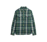 Superdry Merchant Heavy Checked Long Sleeve Shirt Green S Men