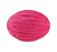 Thick Chunky Chenille Yarn Jumbo Fluffy Arm Knitting Yarn Soft Bulky Tubular Polyester Yarn for Hand Knitting Crochet Blanket Making (Rose Pink)