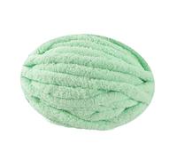 Thick Chunky Yarn Arm Knitting Yarn Jumbo Tubular Yarn Chunky Wool Yarn Fluffy Jumbo Chenille Yarn Chunky Chenille Yarn Puffy Plush Yarn for Hand Knitting or Arm Knitting - Light Green
