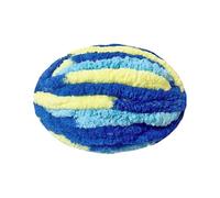 Thick Chunky Yarn Arm Knitting Yarn Jumbo Tubular Yarn Chunky Wool Yarn Fluffy Jumbo Chenille Yarn Chunky Chenille Yarn Puffy Plush Yarn for Hand Knitting or Arm Knitting - Blue Yellow