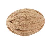 Thick Chunky Yarn Arm Knitting Yarn Jumbo Tubular Yarn Chunky Wool Yarn Fluffy Jumbo Chenille Yarn Chunky Chenille Yarn Puffy Plush Yarn for Hand Knitting or Arm Knitting - Light Brown