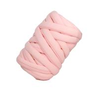 Thick Chunky Yarn Cored Cotton Wool Tube for DIY Blanket Hat Bulky Arm Roving(Apricot Pink)