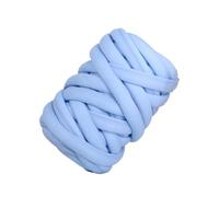 Thick Chunky Yarn Cored Cotton Wool Tube for DIY Blanket Hat Bulky Arm Roving(Light Blue)