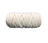 Thick Chunky Yarn Hand Knitting Spin Coarse Thread DIY Pet Nest Thick Chunky Yarn Cotton Wool Tube Crochet for Knit(250g Milk White)