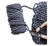 Thick Chunky Yarn Hand Knitting Spin Coarse Thread DIY Pet Nest Thick Chunky Yarn Cotton Wool Tube Crochet for Knit(250g Dark Gray)