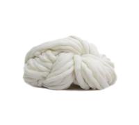 Thick Chunky Yarn Super Thick Felt Wool Roving Yarn Cheap Chunky DIY Knitting Blanket Spin for Knit(White)