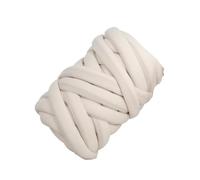 Thick Chunky Yarn Thick Chunky Yarn Cored Cotton Wool Tube for DIY Blanket Hat Bulky Arm Roving for Knit(Beige)
