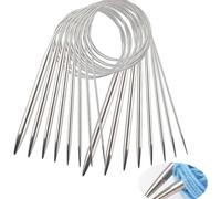 Thick Circular Needle, 8 PCS Stainless Steel Circular Knitting Needles Set, Flexible, Durable Interchangeable Needles for Weaving, Crochet, Knitting Projects, Perfect for Beginners, Experts