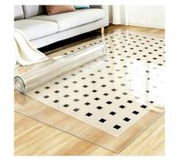Thick Clear PVC Table Cover Protector, Waterproof Rectangle Table Protector, Thick Clear Table Pad Cover, for Dining Table Patio Coffee Table Writing Desk(160cmX160cm/64 X64)