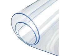 Thick Clear Table Cover Non Slip Spill Proof Vinyl Table Protector PVC Clear Table Cover Protector for Coffee Table Dining Table Writing Desk 1.5mm 40x170cm 16x67in (1.5mm 45x135cm/18x53in)
