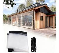 Thick Clear Tarp, Heavy Duty Waterproof Tarpaulin, Outdoor Grommet Raincover Tarpaulin, For Deck, Patio, Porch, Roof And Garden(6X12 Ft)